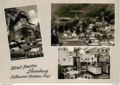 Herchen Sieg Windeck NRW Hotel Pension Loewenburg Ratskeller Ortspanorama
