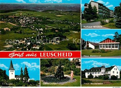 Leuscheid Haus Waldesruh Kurhaus Windeck Haus Westerwald Kirche Panorama
