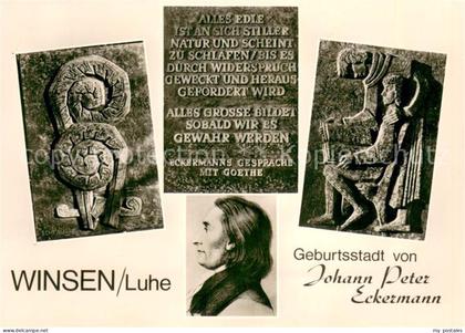 Winsen Luhe Relieftafeln am Eckermann Denkmal