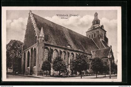 AK Wittstock /Dosse, Kirche, Strassenansicht