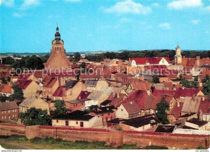 Wittstock Stadtbild mit Kirchen Stadtmauer