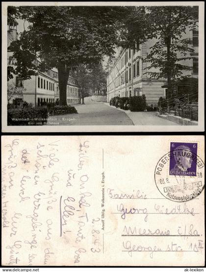 Ansichtskarte Warmbad-Wolkenstein Kur- und Badehaus, Warmbad Wolkenstein 1943