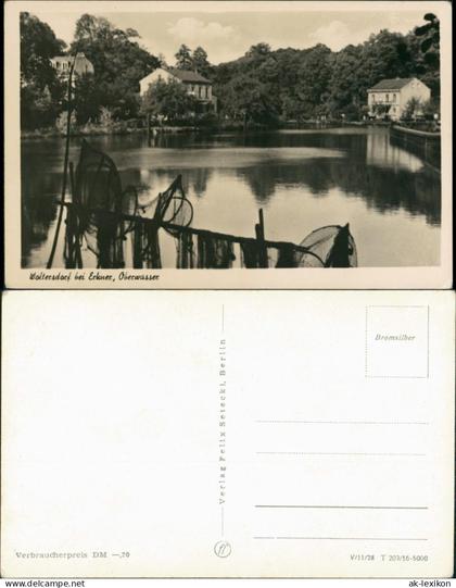 Ansichtskarte Woltersdorf Oberwasser bei Erkner 1956