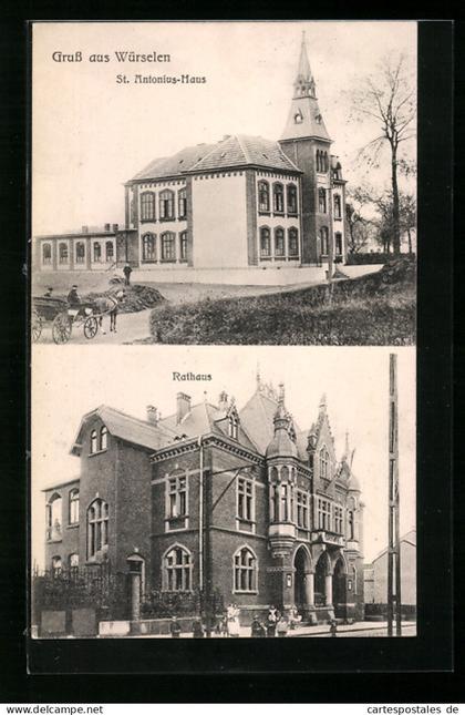 AK Würselen, St. Antonius-Haus und Rathaus
