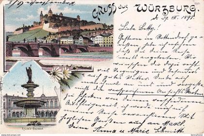 AK / Ansichtskarte Wuerzburg Kilians Brunnen Kat. Wuerzburg