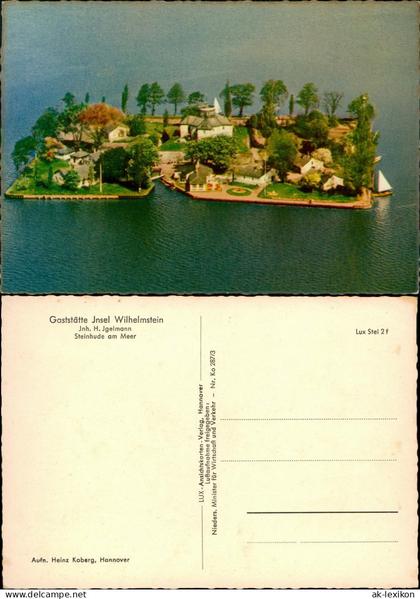 Ansichtskarte Wunstorf Luftbild Insel Wilhelmstein mit Festung 1978