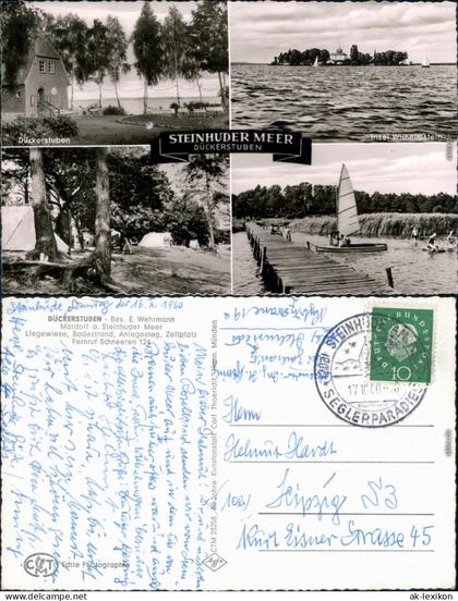 Wunstorf Dückerstuben, Inseln Wilhelmstein, Zeltplatz, Steg 1960