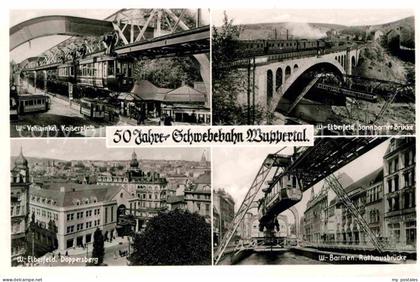 WUPPERTAL NRW 50 Jahre Schwebebahn Doeppersberg Rathausbruecke Sonnborner Brueck