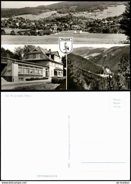 Ansichtskarte Wurzbach DDR Mehrbildkarte mit Foto-Ansichten 1980