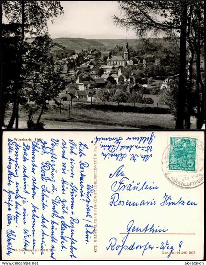 Ansichtskarte Wurzbach Panorama-Ansicht Totalansicht 1960