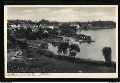 AK Zechlin-Flecken, Ortsansicht mit Uferpartie