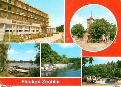 Flecken Zechlin Kirche FDGB Erholungsheim Wohnboote Campingplatz
