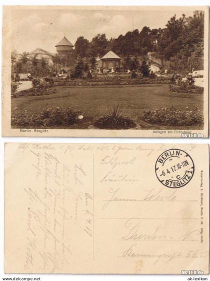 Ansichtskarte Zehlendorf-Berlin Anlagen am Fichteberg 1917