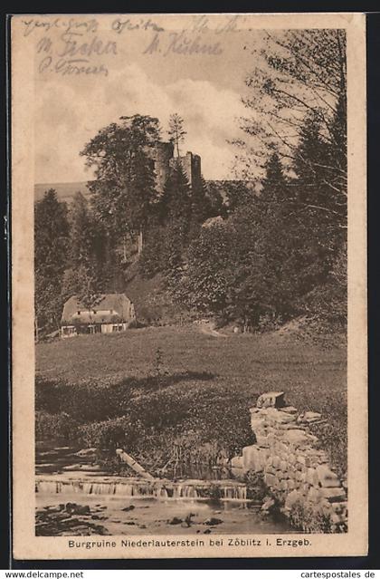 AK Zöblitz i. Erzgeb., Burgruine Niederlauterstein