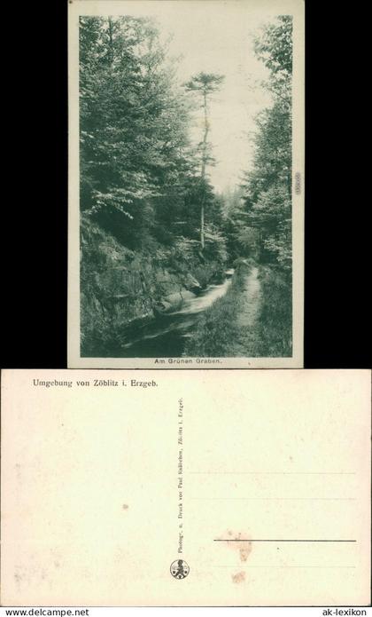 Ansichtskarte Zöblitz am Grünen Graben 1929