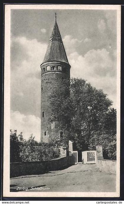 AK Zörbig, Blick auf den Schlossturm
