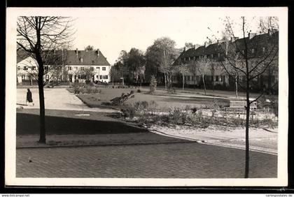 AK Blankenfelde /Zossen, Karl-Marx-Platz, Wohnhäuser, Parkanlage