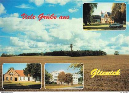 Glienick Zossen Brandenburg Kirche Pfarrhaus Dorfschule Neue-Schule Wasserturm F