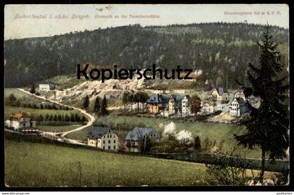 ALTE POSTKARTE ZSCHORLAUTAL SCENERIE AN DER TAUSCHERMÜHLE GLEESBERG TURM Zschorlau Ansichtskarte AK cpa postcard