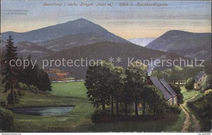 Burkhardtsgruen Panorama Blick zum Auersberg Erzgebirge