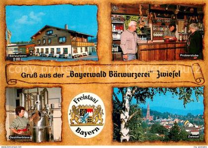 Zwiesel Niederbayern Bayerwald Baerwurzerei Zwiesel Destillierblase Probierstube