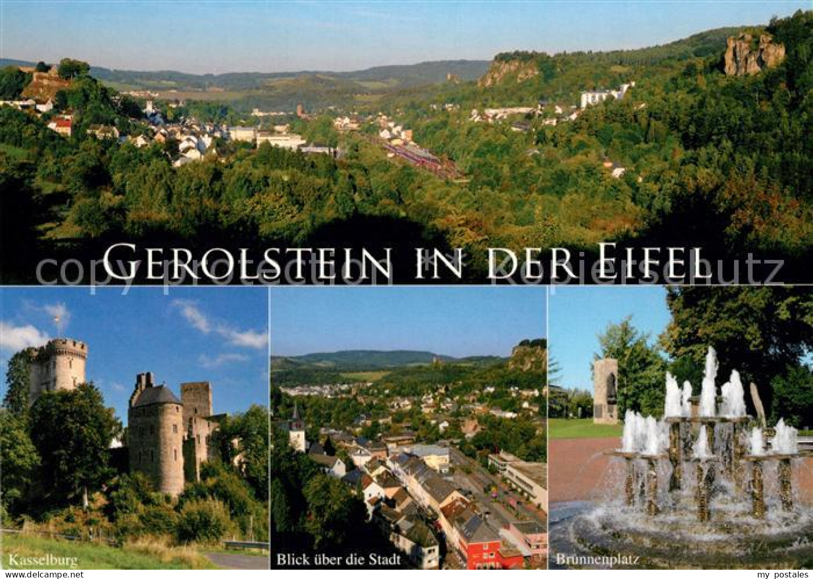 Gerolstein Kasselburg Brunnenplatz Panoarmen