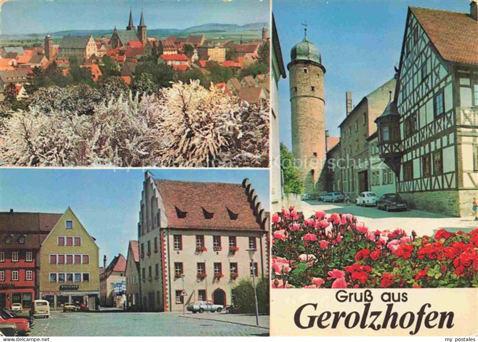 Gerolzhofen Panorama Eulenturm Marktplatz