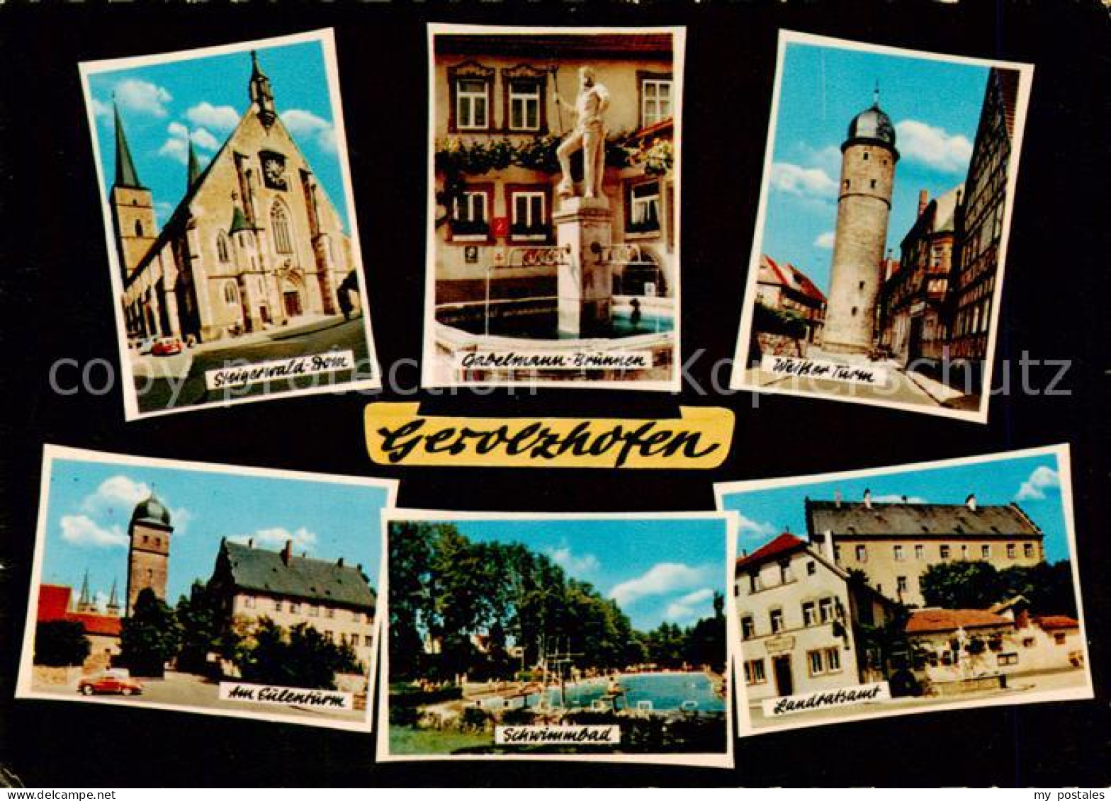 Gerolzhofen Steigerwald Dom Gabelmann Brunnen Weisser Turm Am Eulenturm Schwimmb