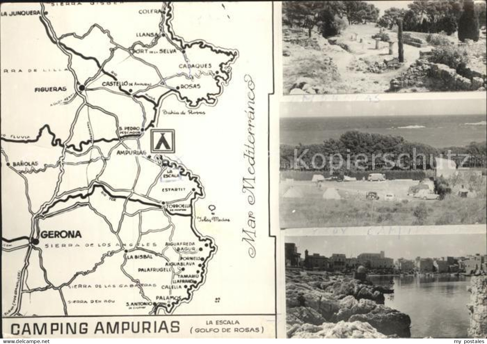 Gerona Camping Ampurias Lageplan Teilansichten