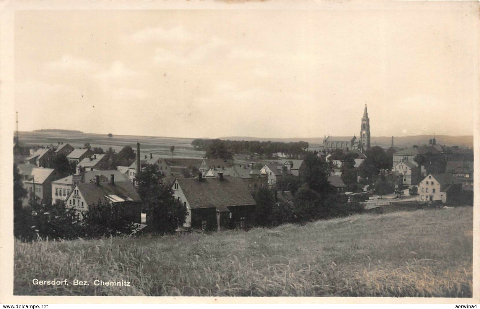 Gersdorf Bez. Chemnitz Kirche Postkarte AK