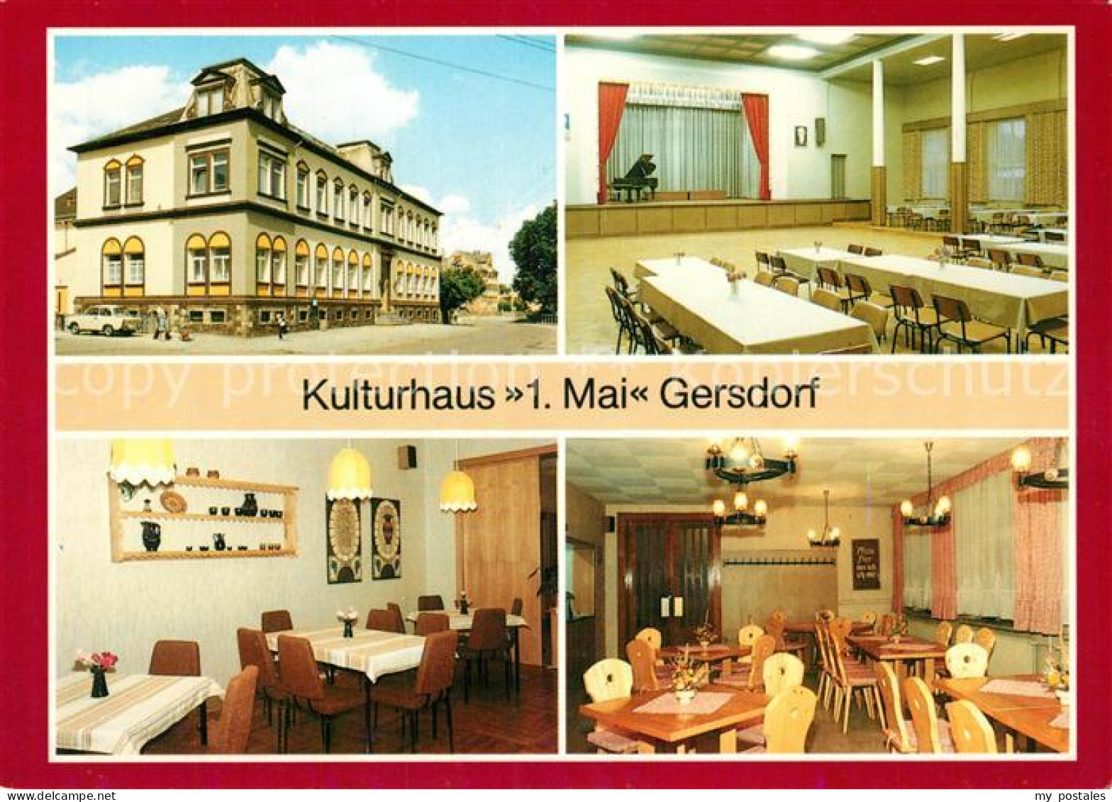 Gersdorf Hohenstein-Ernstthal Kulturhaus 1. Mai Saal Restaurant