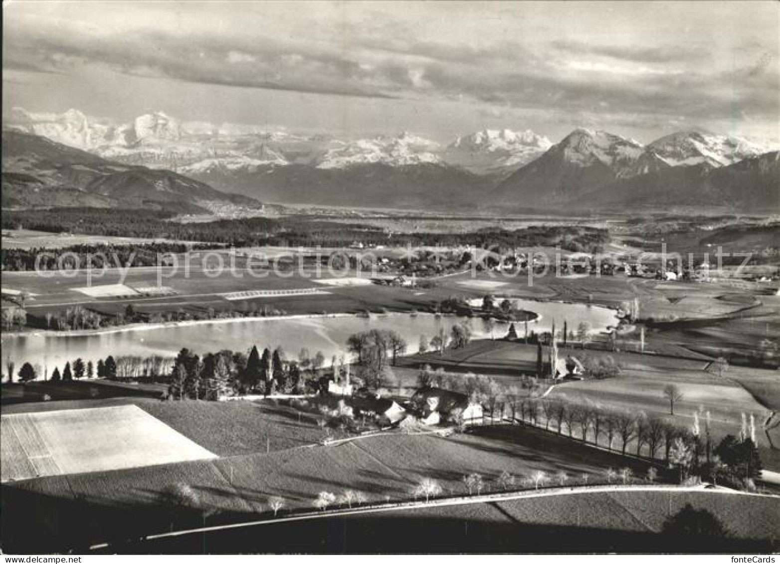 Gerzensee Fliegeraufnahme Gasthof zum Baeren