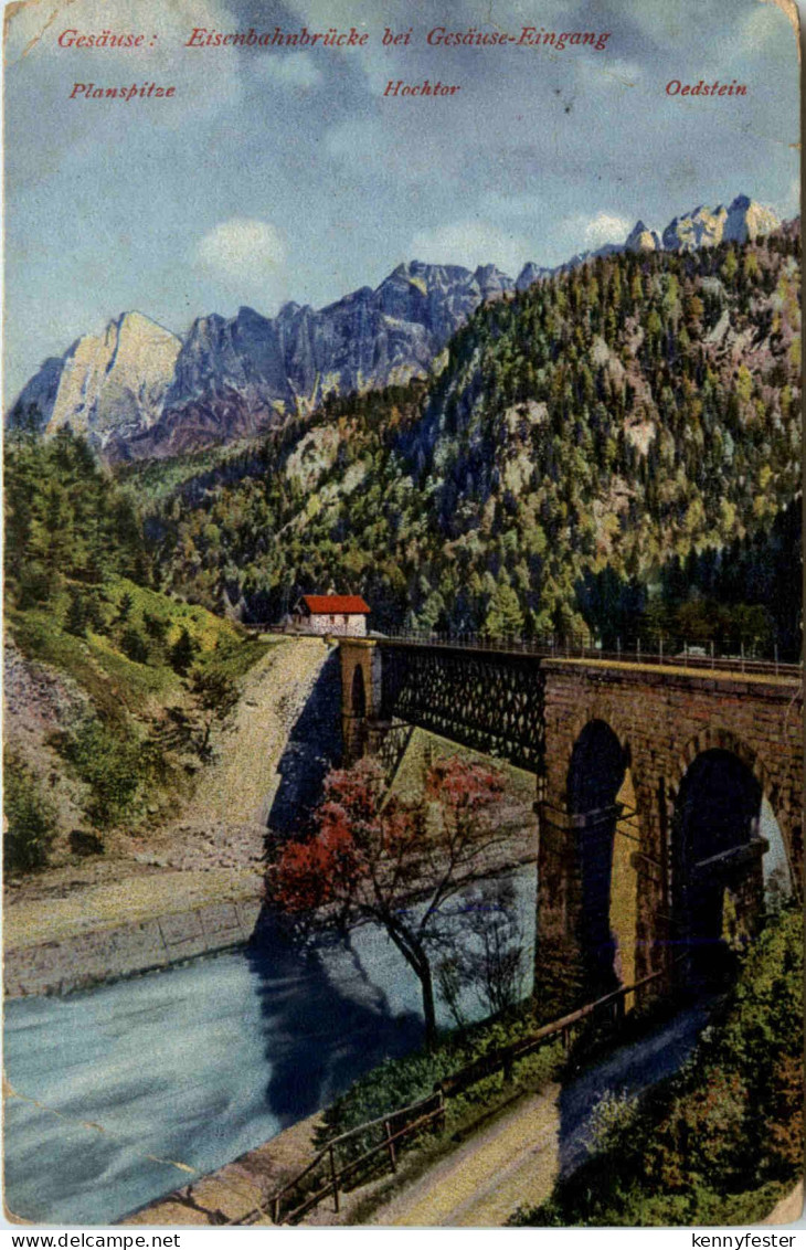 Gesäuse, Eisenbahnbrücke bei Gesäuse-Eingang