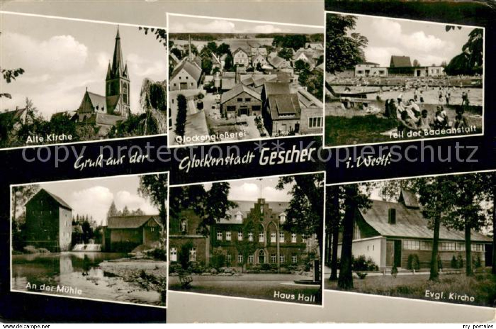 Gescher Badeanstalt Kirche Muehle Haus-Hall Glockengiesserei