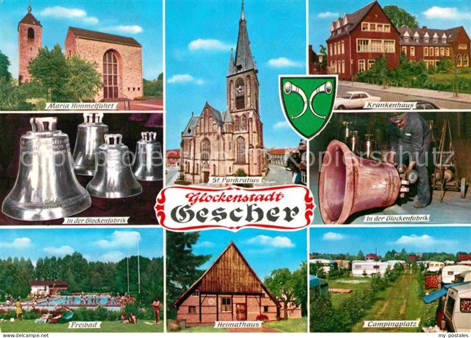 Gescher Kirche Glockenfabrik Freibad Heimathaus Campingplatz
