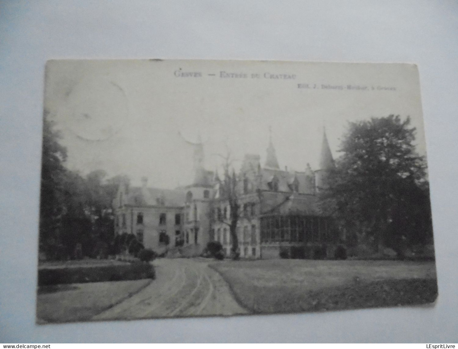 GESVES Entrée du Château Carte Postale AK PK CP