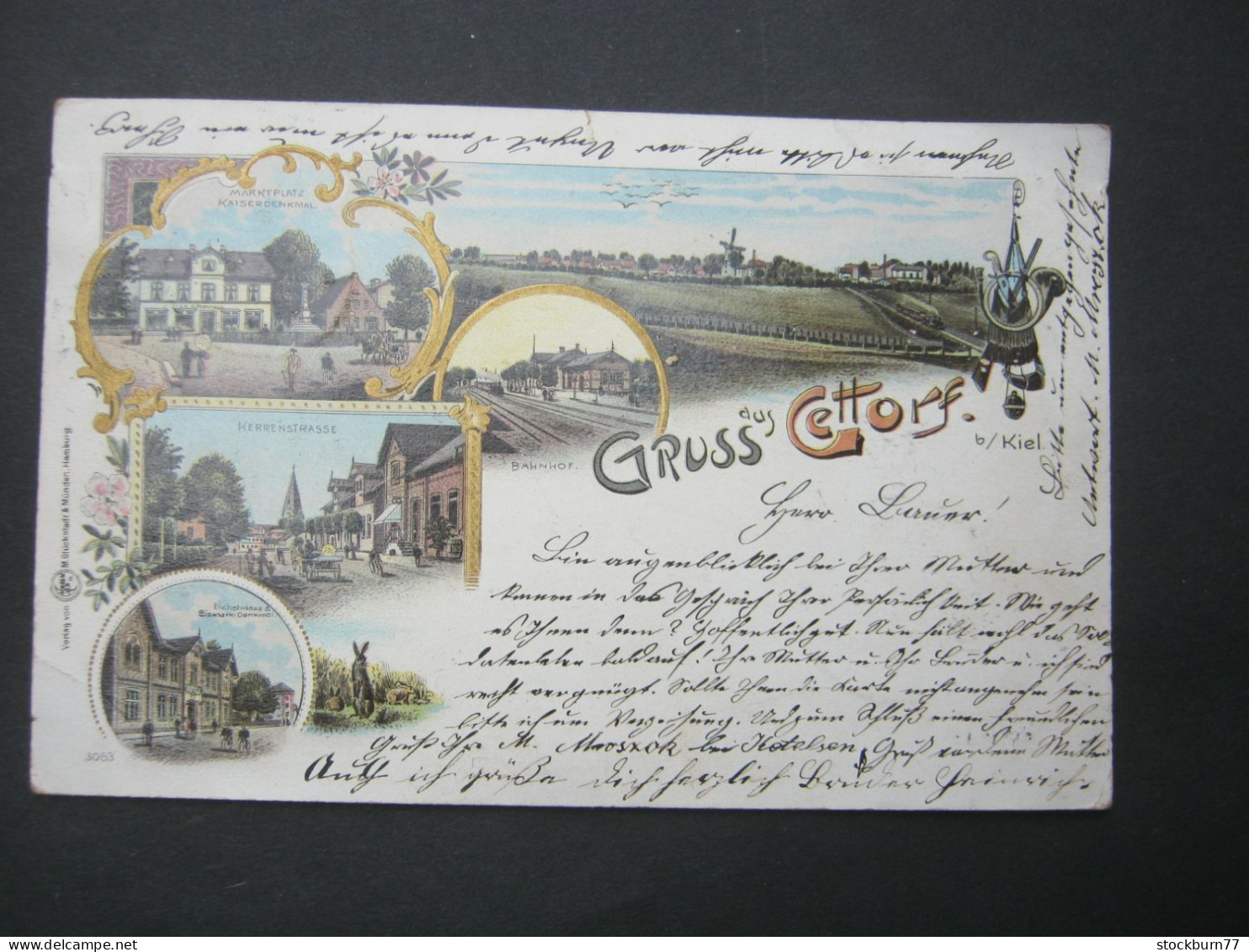 GETTORF , Bahnhof ,  Schöne Karte 1899