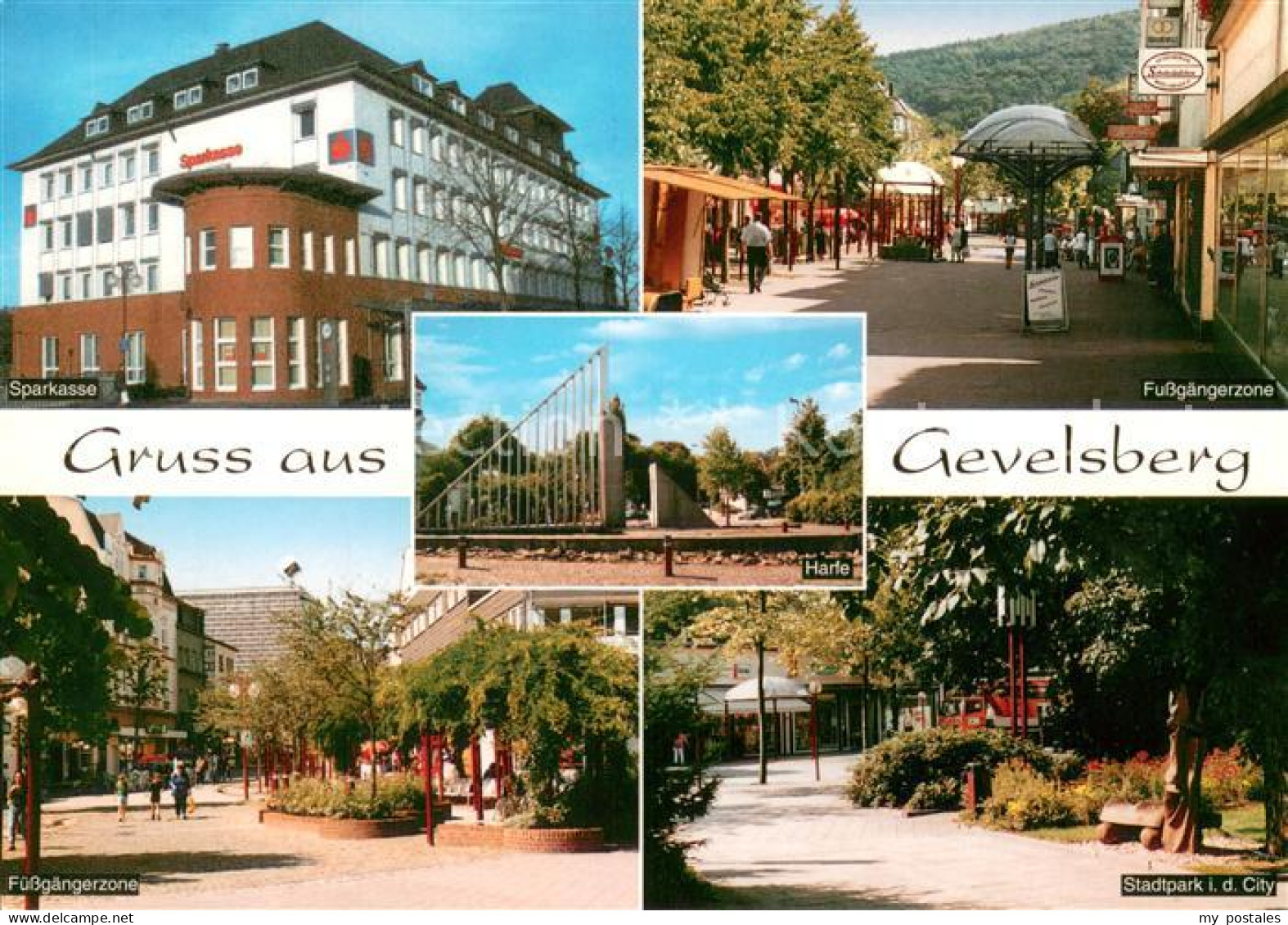 Gevelsberg Sparkasse Fussgaengerzone Stadtpark
