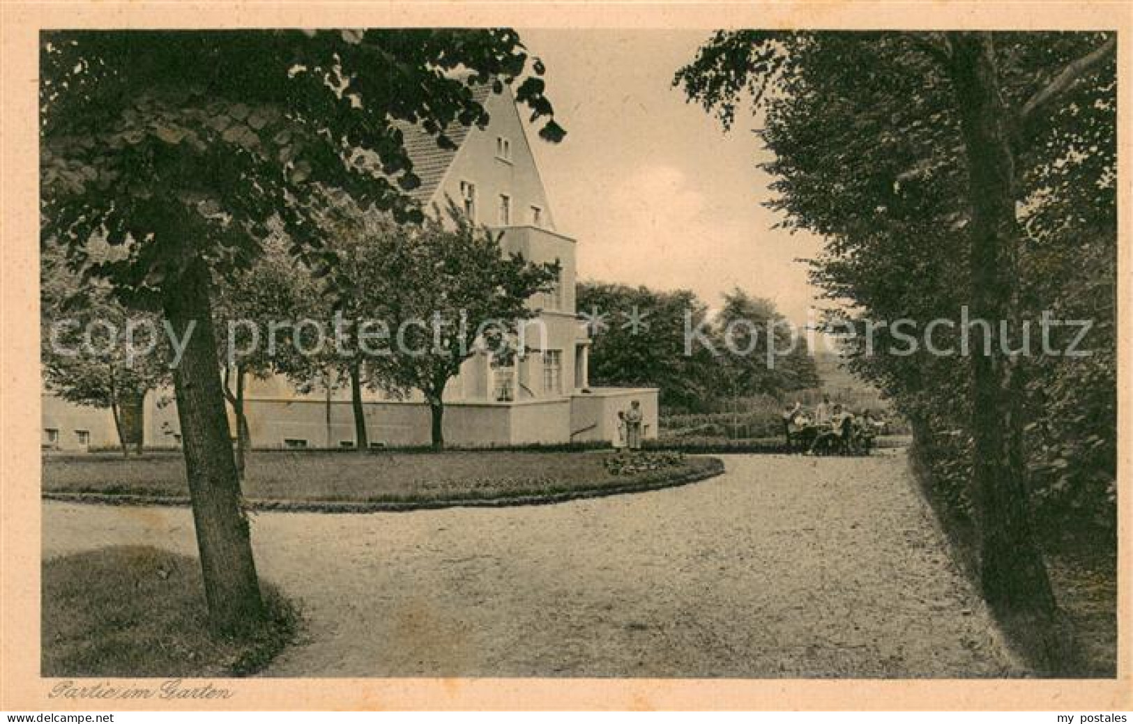 Gevelsberg Staedt. Krankenhaus Partie im Garten