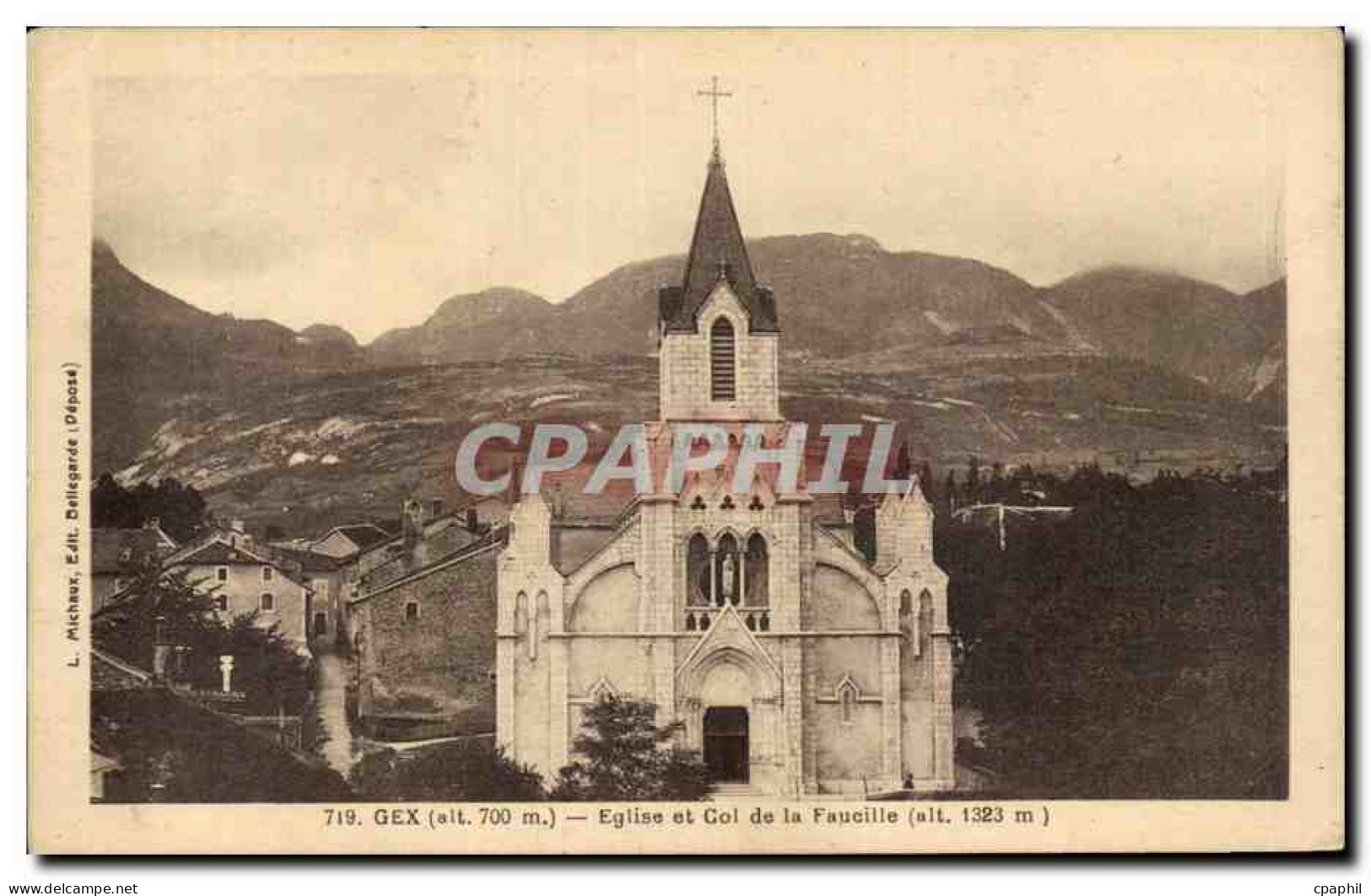 Gex - Eglise et Col de la Faucille - CPA
