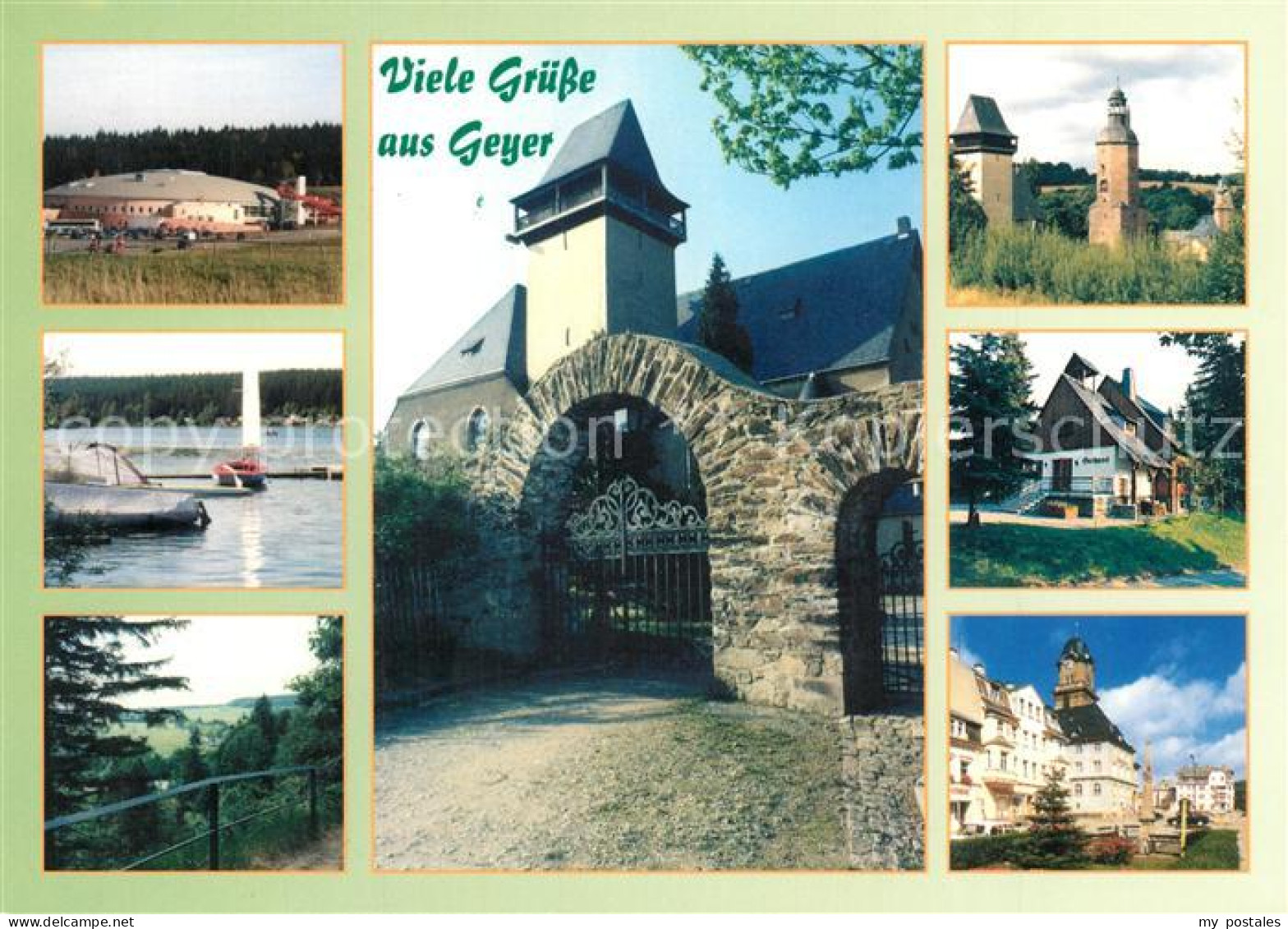 Geyer Laurentiuskirche Gaststaette See Landschaftspanorama