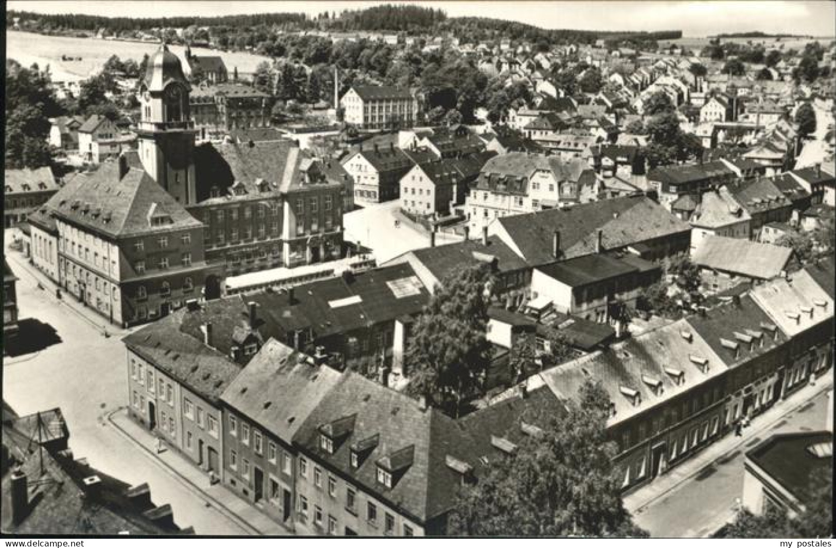 Geyer Teilansicht Luftbild Erzgebirge