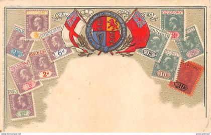 Ghana - Philatelic Postcard - Stamps of Gold-Coast - Publ. O. Zieher