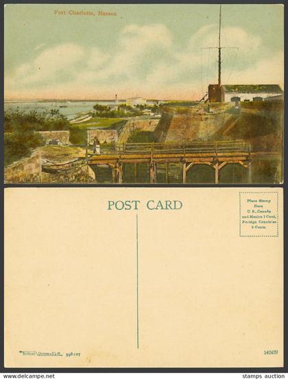 Gold Coast Ghana Nassau Fort Charlotte Fortress Walls Bridge Old Colour Postcard