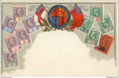 Gold Coast KEVII Stamps and Coat of Arms Ghana