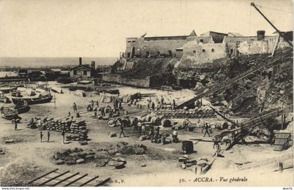 PC GHANA GOLD COAST ACCRA GENERAL VIEW VINTAGE POSTCARD (b69261)