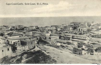 PC GHANA GOLD COAST CAPE COAST CASTLE GENERAL VIEW VINTAGE PC (b69249)