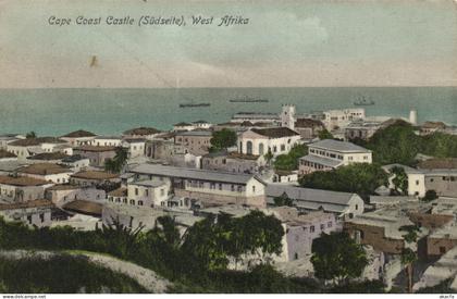 PC GHANA GOLD COAST CAPE COAST CASTLE SOUTH VIEW VINTAGE PC (b69248)
