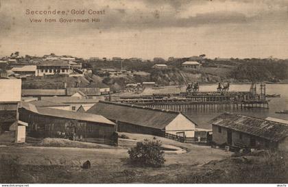 PC GHANA GOLD COAST SEKONDI SECCONDEE VIEW FROM GOVERNMENT HILL (b69272)