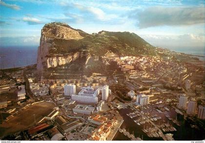 Gibraltar Gibilterra Aerial view of Rock